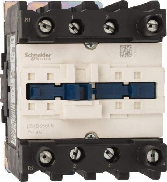 Schneider Electric - 4 Pole, 120 Coil VAC at 60 Hz, 80 Amp at 440 VAC, Nonreversible IEC Contactor - Bureau Veritas, CCC, CSA, CSA C22.2 No. 14, DNV, EN/IEC 60947-4-1, EN/IEC 60947-5-1, GL, GOST, LROS, RINA, RoHS Compliant, UL 508, UL Listed - Strong Tooling