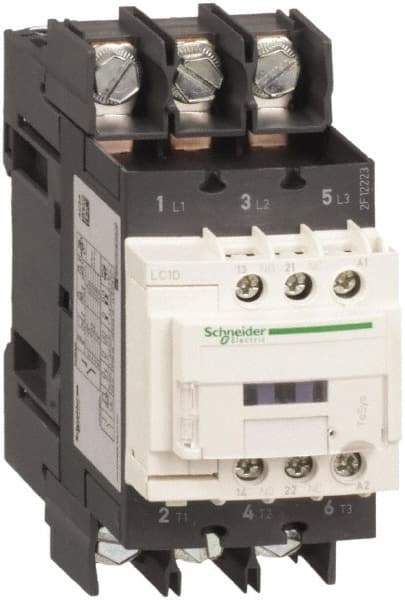 Schneider Electric - 3 Pole, 208 Coil VAC at 50/60 Hz, 40 Amp at 440 VAC, Nonreversible IEC Contactor - CCC, CSA, CSA C22.2 No. 14, EN/IEC 60947-4-1, EN/IEC 60947-5-1, GOST, RoHS Compliant, UL 508, UL Listed - Strong Tooling