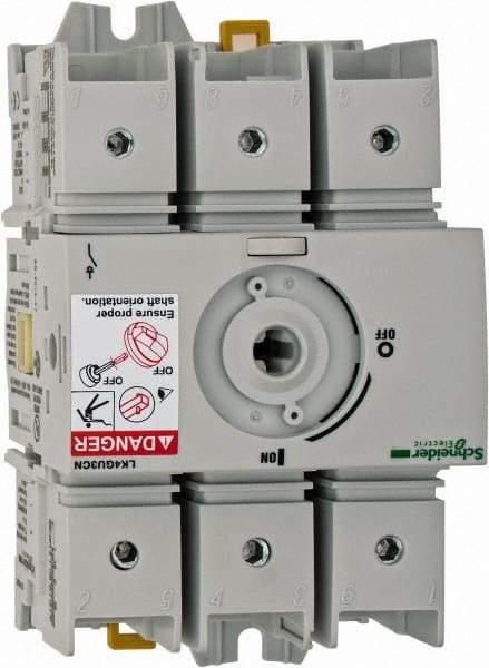 Schneider Electric - 600VAC at 50/60 Hz, 3 Pole, Nonfused Cam & Disconnect Switch - 3.13 Inch Wide x x 4.92 Inch High x x 2.52 Inch Deep - Strong Tooling