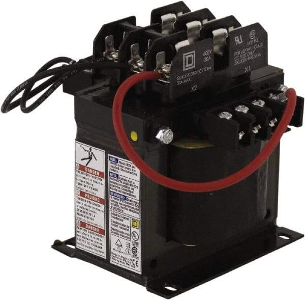 Square D - 350 VA, Top Mount Fuse Block Control Transformer - 50/60 Hz, 5.11 Inch Deep x 5.13 Inch High - Strong Tooling