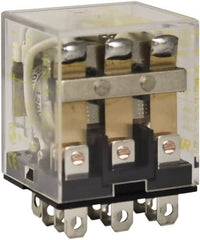 Square D - 1/2 hp at 120 Volt & 3/4 hp at 240 Volt, Electromechanical Plug-in General Purpose Relay - 10 Amp at 250 VAC, 3PDT, 120 VAC at 50/60 Hz - Strong Tooling