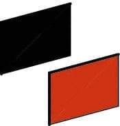 Schneider Electric - Rectangular, Legend Plate Insert - Blank - Black and Red Background, 18mm Wide x 27mm High - Strong Tooling