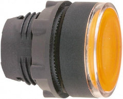 Schneider Electric - 22mm Mount Hole, Flush, Pushbutton Switch Only - Round, Orange Pushbutton, Illuminated, Momentary (MO) - Strong Tooling