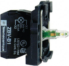 Schneider Electric - 110-120 V Green Lens LED Indicating Light - Screw Clamp Connector, Vibration Resistant - Strong Tooling