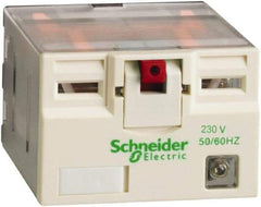 Schneider Electric - 3,750 VA Power Rating, Electromechanical Plug-in General Purpose Relay - 15 Amp at 250 VAC & 28 VDC, 4CO, 230 VAC - Strong Tooling