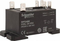 Schneider Electric - 7,500 VA Power Rating, Electromechanical Plug-in General Purpose Relay - 20 Amp at 28 VDC, 25 at 28 VDC, 30 at 250/277 VAC, 2NO, 24 VDC - Strong Tooling