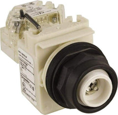 Schneider Electric - 120 V White Lens LED Pilot Light - Round Lens, Screw Clamp Connector, 54mm OAL x 42mm Wide, Vibration Resistant - Strong Tooling