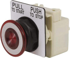 Schneider Electric - 30mm Mount Hole, Extended Straight, Pushbutton Switch Only - Red Pushbutton, Maintained (MA) - Strong Tooling