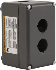 Schneider Electric - 2 Hole, 30mm Hole Diameter, Aluminum Pushbutton Switch Enclosure - 1, 3, 4, 6, 12, 13 NEMA Rated - Strong Tooling