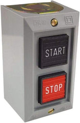 Schneider Electric - 2 Operator, Projecting Pushbutton Control Station - Start, Stop (Legend), Momentary Switch, NO/NC Contact, NEMA 1 - Strong Tooling