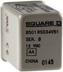 Square D - Electromechanical Plug-in General Purpose Relay - 5 Amp at 240 VAC, 4PDT, 12 VDC - Strong Tooling