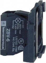 Schneider Electric - 24 VAC/VDC at 50/60 Hz Blue Lens LED Indicating Light - Screw Clamp Connector, Electromagnetic Field Resistant, Electrostatic Discharge Resistant, Vibration Resistant - Strong Tooling