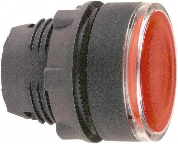 Schneider Electric - 22mm Mount Hole, Flush, Pushbutton Switch Only - Round, Red Pushbutton, Illuminated, Momentary (MO) - Strong Tooling