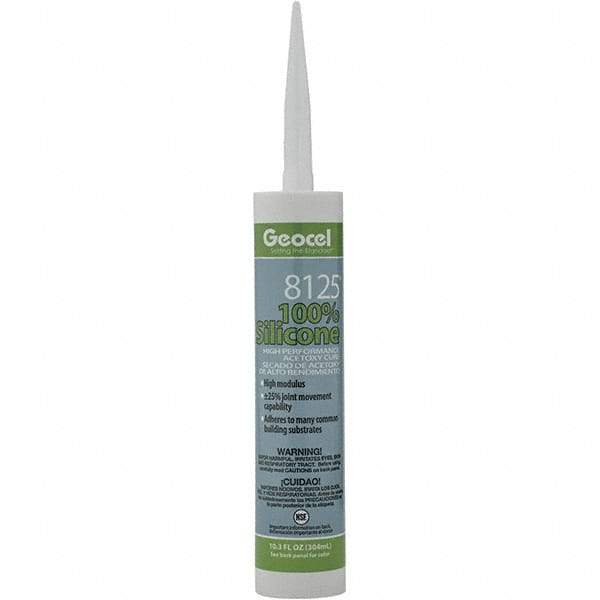 Geocel - 10.3 oz Tube White Silicone Cure Sealant - Outdoor - Strong Tooling