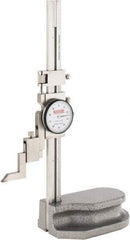 SPI - 6" Stainless Steel Dial Height Gage - 0.001" Graduation, Accurate to 0.001", Dial Display - Strong Tooling