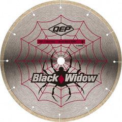 QEP - 10" Diam, 5/8" Arbor Hole Diam, Wet & Dry Cut Saw Blade - Diamond-Tipped, Smooth Action, Standard Round Arbor - Strong Tooling