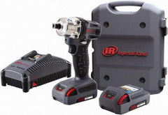 Ingersoll-Rand - 1/2" Drive 20 Volt Pistol Grip Cordless Impact Wrench & Ratchet - 1,900 RPM, 2,800 BPM, 160 Ft/Lb Torque, 2 Lithium-Ion Batteries Included - Strong Tooling