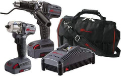 Ingersoll-Rand - 20 Volt Cordless Tool Combination Kit - Includes 1/2" Impact Wrench & 1/2" Drill/Driver, Lithium-Ion Battery Included - Strong Tooling