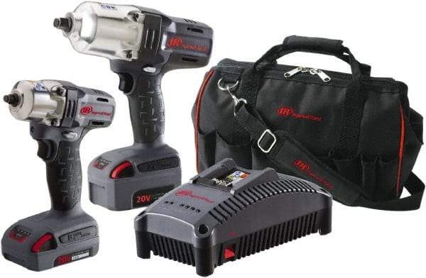 Ingersoll-Rand - 20 Volt Cordless Tool Combination Kit - Includes 1/2" Impact Wrench & 1/2" Drill/Driver, Lithium-Ion Battery Included - Strong Tooling