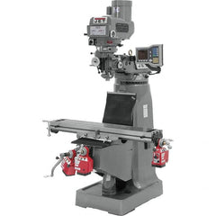 Jet - 9 x 49" 3 hp 230/460V Variable Speed Pulley Control 3 Phase Knee Milling Machine - Strong Tooling