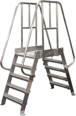 Cotterman - 80" 6 Step Crossover Bridge - Spacesaver, 500 Lb Capacity, 32" Base Width x 32" Base Depth, Grip Strut - Strong Tooling