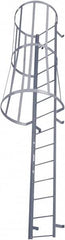 Cotterman - 198" 18 Step Fixed Ladder - Dock Ladder, 300 Lb Capacity, 39" Base Width x 40" Base Depth - Strong Tooling