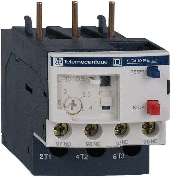 Schneider Electric - 9 to 13 Amp, 690 VAC, Thermal IEC Overload Relay - Trip Class 10A, For Use with LC1D12 and LC1D38 - Strong Tooling