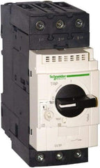 Schneider Electric - 40 Amp, 690 VAC at 50/60 Hz, 3 Pole, Bolt On, Clip Motor Circuit Breaker - Thermal Magnetic Trip, Multiple Breaking Capacity Ratings, 136mm Deep x 132mm High x 55mm Wide - Strong Tooling