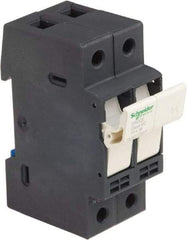 Schneider Electric - 2 Pole, 600 Volt, 30 Amp, DIN Rail Mount Fuse Holder - Compatible with CC Class, 35mm Wide Fuse - Strong Tooling