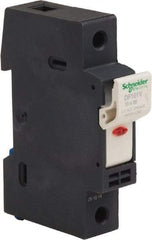 Schneider Electric - 1 Pole, 600 Volt, 32 Amp, DIN Rail Mount Fuse Holder - Compatible with 38mm Long x 17mm Wide and 10mm Diameter Fuse - Strong Tooling