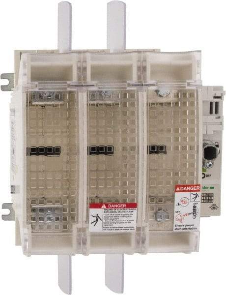 Schneider Electric - 3 Pole, 600 Volt, 200 Amp, Pressure Plate Fuse Holder - Compatible with J Class, 196mm Wide Fuse - Strong Tooling