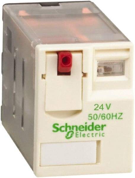 Schneider Electric - 2,500 VA Power Rating, Electromechanical Plug-in General Purpose Relay - 10 Amp at 250/277 VAC & 28/30 VDC, 5 at 250 VAC & 28 VDC, 3CO, 24 VAC at 50/60 Hz - Strong Tooling