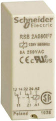 Schneider Electric - 2,000 VA Power Rating, Electromechanical Plug-in General Purpose Relay - 8 Amp at 250 VAC & 28 VDC, 2CO, 120 VAC - Strong Tooling