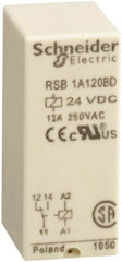 Schneider Electric - 3,000 VA Power Rating, Electromechanical Plug-in General Purpose Relay - 12 Amp at 250 VAC & 12 Amp at 28 VDC, 1CO, 24 VDC - Strong Tooling