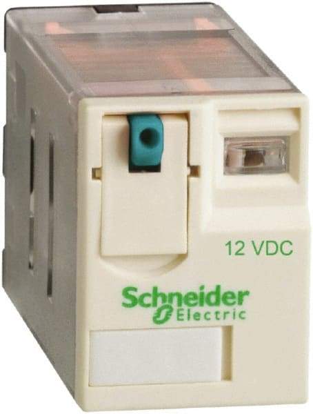 Schneider Electric - 3,750 VA Power Rating, Electromechanical Plug-in General Purpose Relay - 15 Amp at 250 VAC & 28 VDC, 2CO, 12 VDC - Strong Tooling