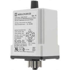 Square D - 0.66 min Delay, DPDT Time Delay Relay - 10 Contact Amp, 110 VDC & 120 VAC - Strong Tooling