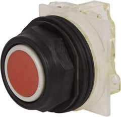 Schneider Electric - 30mm Mount Hole, Flush, Pushbutton Switch with Contact Block - Octagon, Red Pushbutton, Momentary (MO) - Strong Tooling