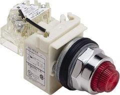 Schneider Electric - 120 V Red Lens LED Press-to-Test Indicating Light - Octagonal Lens, Screw Clamp Connector - Strong Tooling