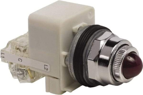 Schneider Electric - 120 VAC Red Lens Indicating Light - Screw Clamp Connector - Strong Tooling