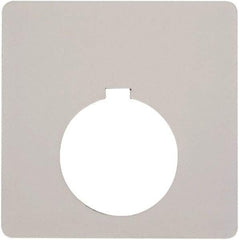 Schneider Electric - Square, Plastic Legend Plate - Blank - White Background, Black Letters, 1.2 Inch Hole Diameter, 2-1/2 Inch Square - Strong Tooling