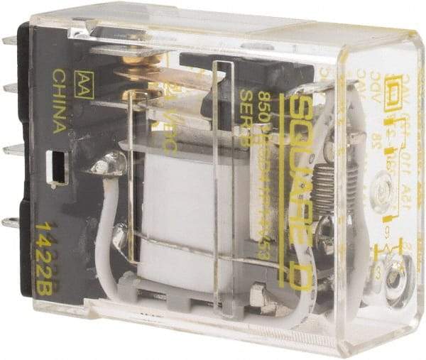 Square D - Electromechanical Plug-in General Purpose Relay - 12 Amp at 240 VAC, SPDT, 24 VDC - Strong Tooling