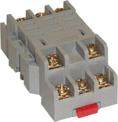 Square D - 11 Pins, 300 VAC, 10 Amp, Spade Relay Socket - DIN Rail Mount, Panel Mount, Screw Clamp Terminal - Strong Tooling