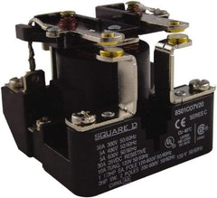 Square D - 1-1/2 hp, 10 VA Power Rating, Electromechanical Screw Clamp General Purpose Relay - 40 at 277 VAC & 5 at 600 V, DPST, 208 VAC at 60 Hz, 63.6mm Wide x 49.6mm High x 63.2mm Deep - Strong Tooling