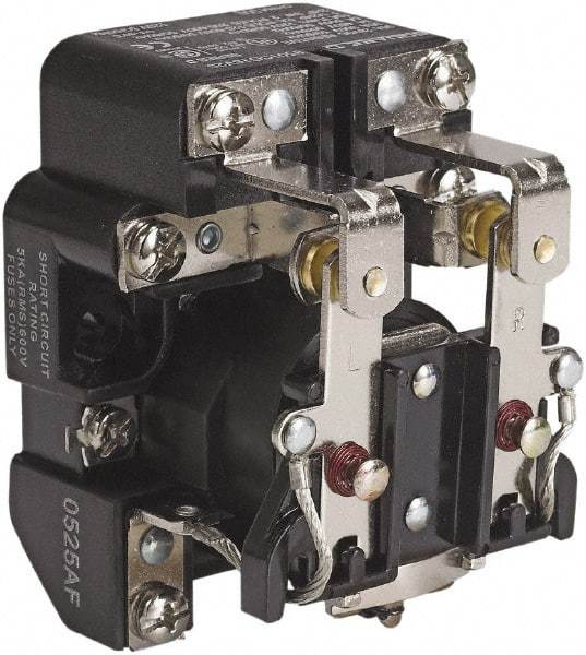 Square D - 1-1/2 hp, 10 VA Power Rating, Electromechanical Screw Clamp General Purpose Relay - 40 at 277 VAC & 5 at 600 V, DPDT, 24 VAC at 50/60 Hz, 63.6mm Wide x 58.8mm High x 79.4mm Deep - Strong Tooling