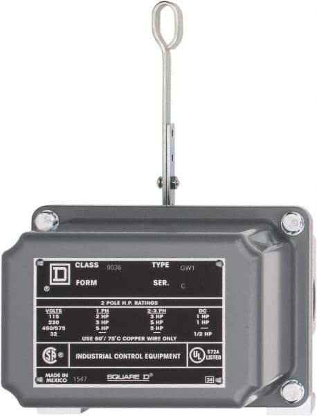 Square D - 4 NEMA Rated, DPST, Float Switch Pressure and Level Switch - 575 VAC, Line-Load-Load-Line Terminal - Strong Tooling