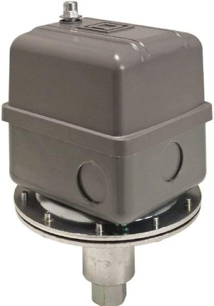 Square D - 1 NEMA Rated, DPST, 20 inHg to 25 inHg, Vacuum Switch Pressure and Level Switch - Adjustable Pressure, 480 VAC, Screw Terminal - Strong Tooling