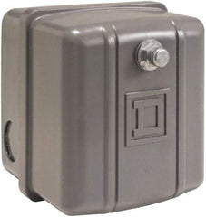 Square D - 1 NEMA Rated, DP, 110 to 125 psi, Electromechanical Pressure and Level Switch - Adjustable Pressure, 460/575 VAC, 1/4 Inch Connector, Screw Terminal, For Use with Air Compressors, Power Circuits, Water Pumps - Strong Tooling