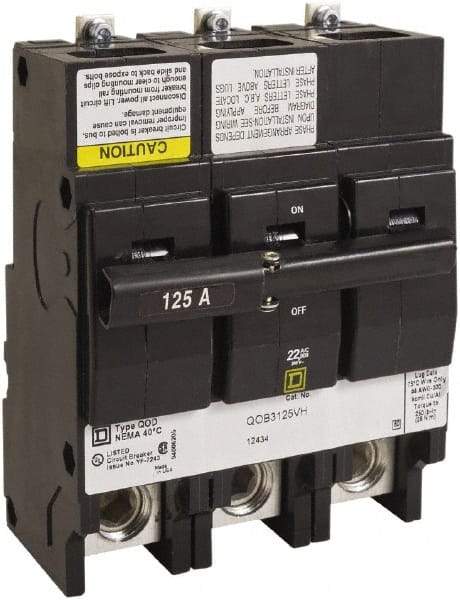 Square D - 100 Amp, 240 VAC, 3 Pole, Bolt On Miniature Circuit Breaker - 4-2/0 AWG - Strong Tooling