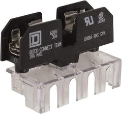 Square D - 1 Pole, 120 Volt, Fuse Block - 1/4 Inch Diameter x 1-1/4 Inch Fuse Length - Strong Tooling