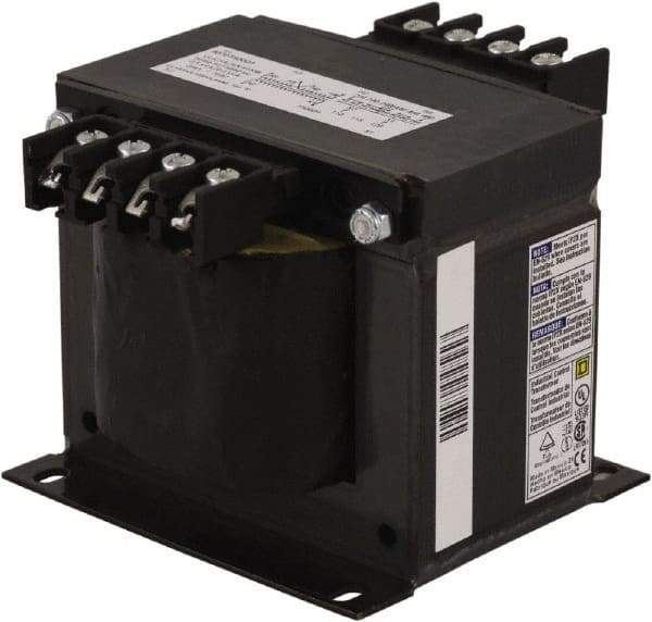 Square D - 500 VA, Top Mount Fuse Block Control Transformer - 50/60 Hz, 5.61 Inch Deep x 4.51 Inch High - Strong Tooling